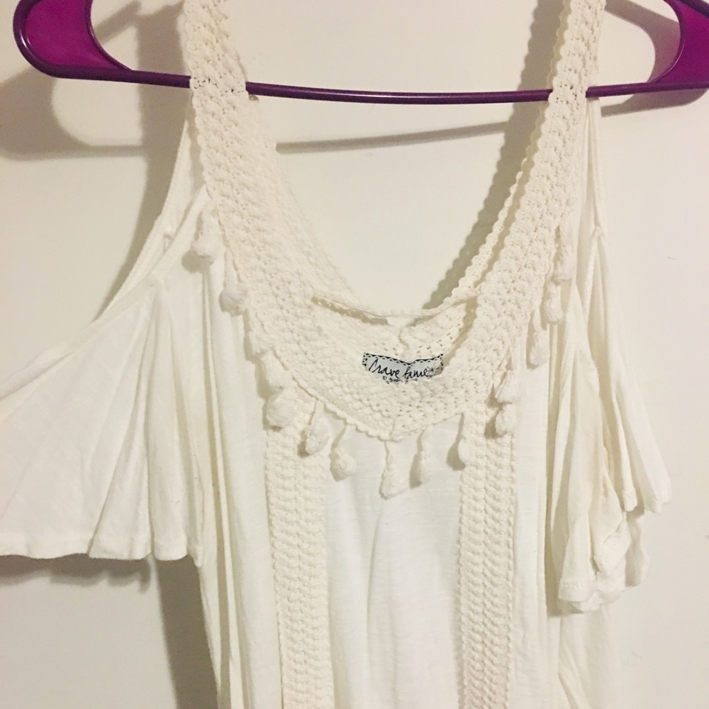 White Off-The-Shoulder Top